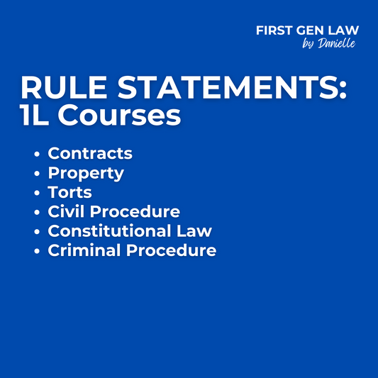 Rule Statements - 1L Core Subjects