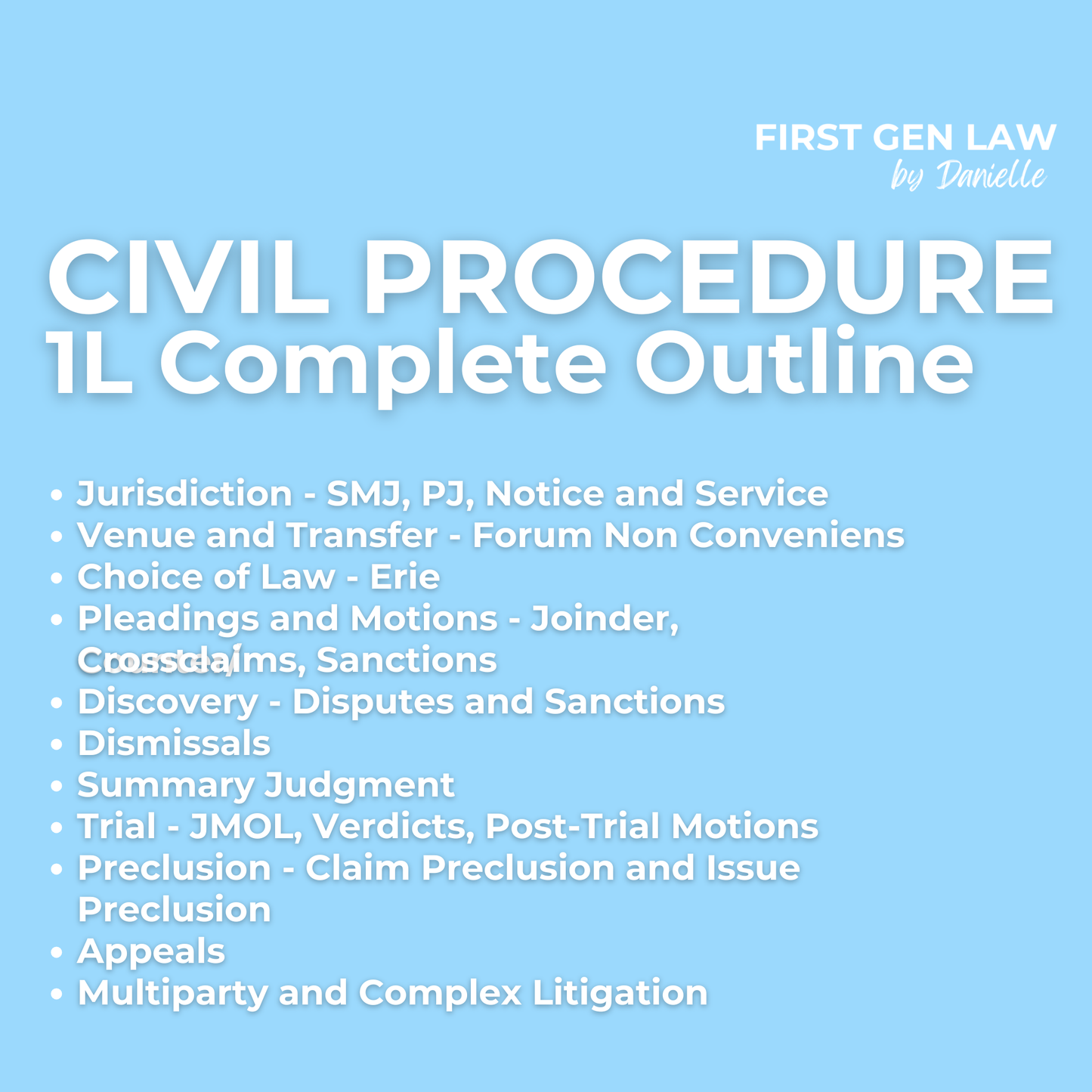 1L Outline - Civil Procedure
