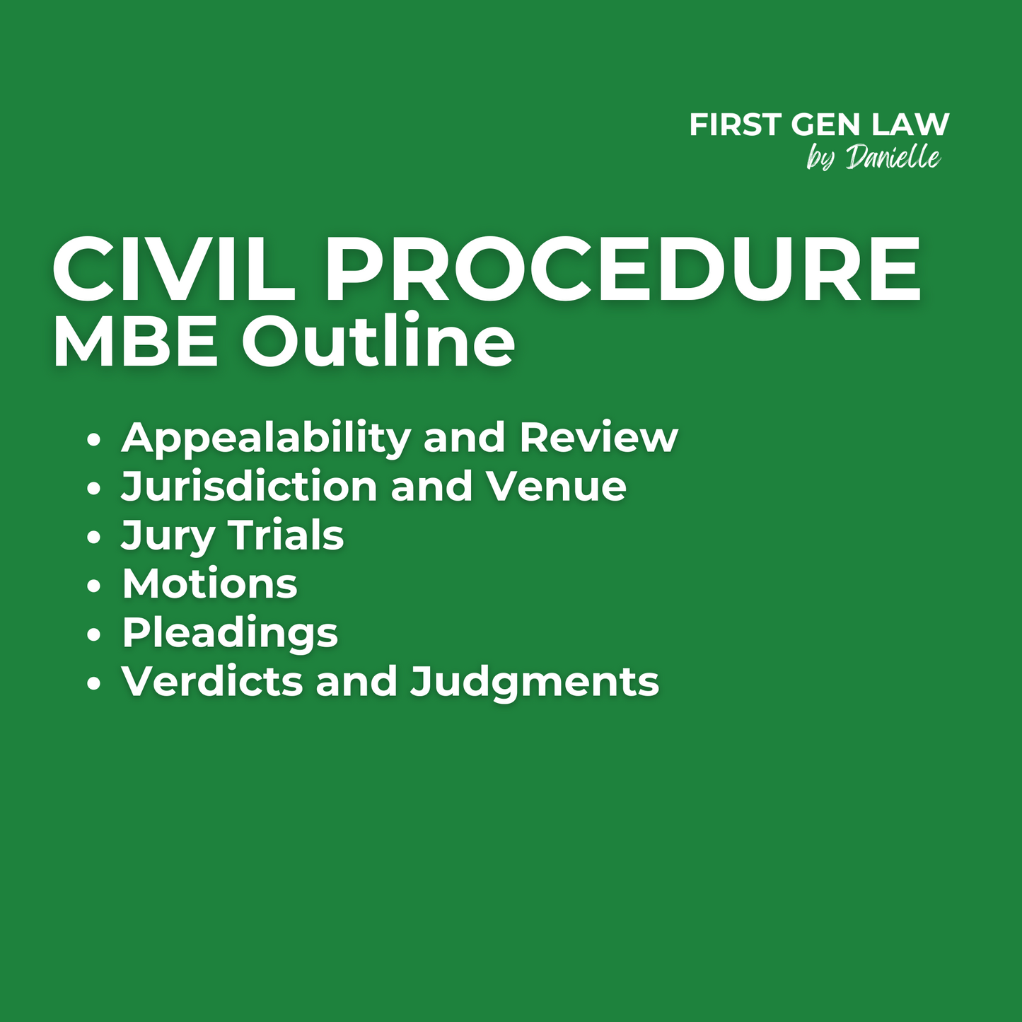 MBE Outline - Civil Procedure