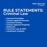 Rule Statements - Criminal Law