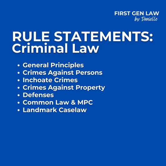 Rule Statements - Criminal Law