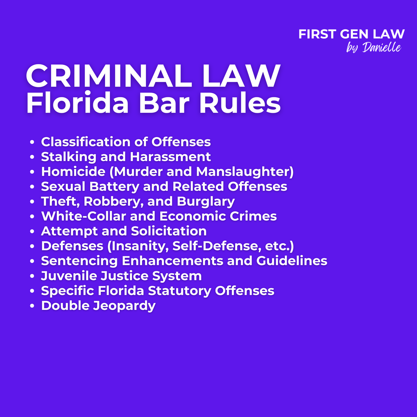 Florida Bar Rules - Criminal Law