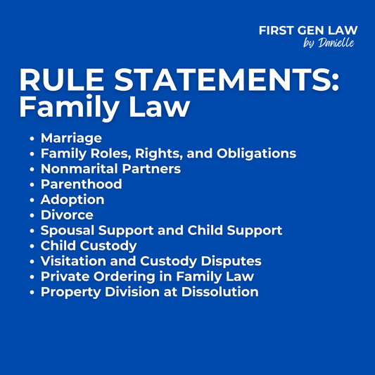 Rule Statements - Family Law