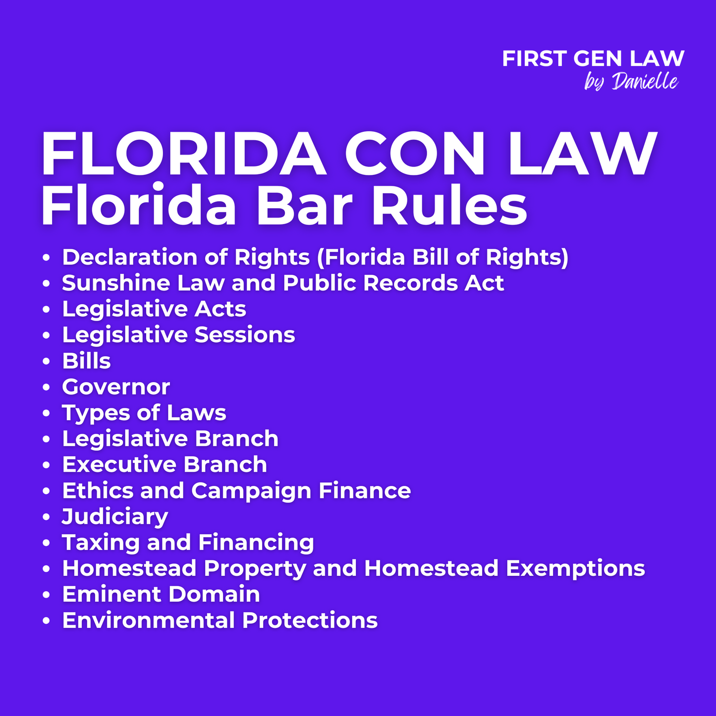 Florida Bar Rules - Florida Con Law