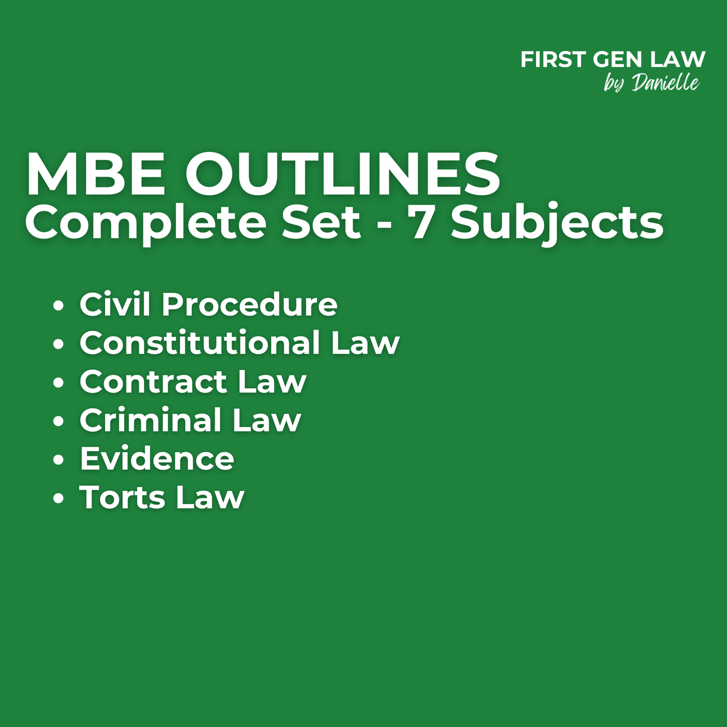 MBE Outline - Complete Set