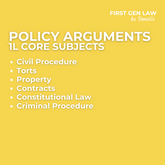 Policy Arguments - 1L Core Subjects