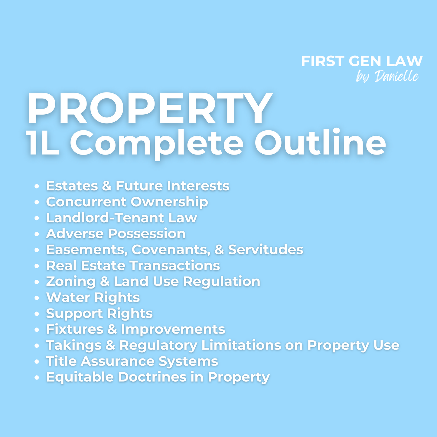 1L Outline - Property