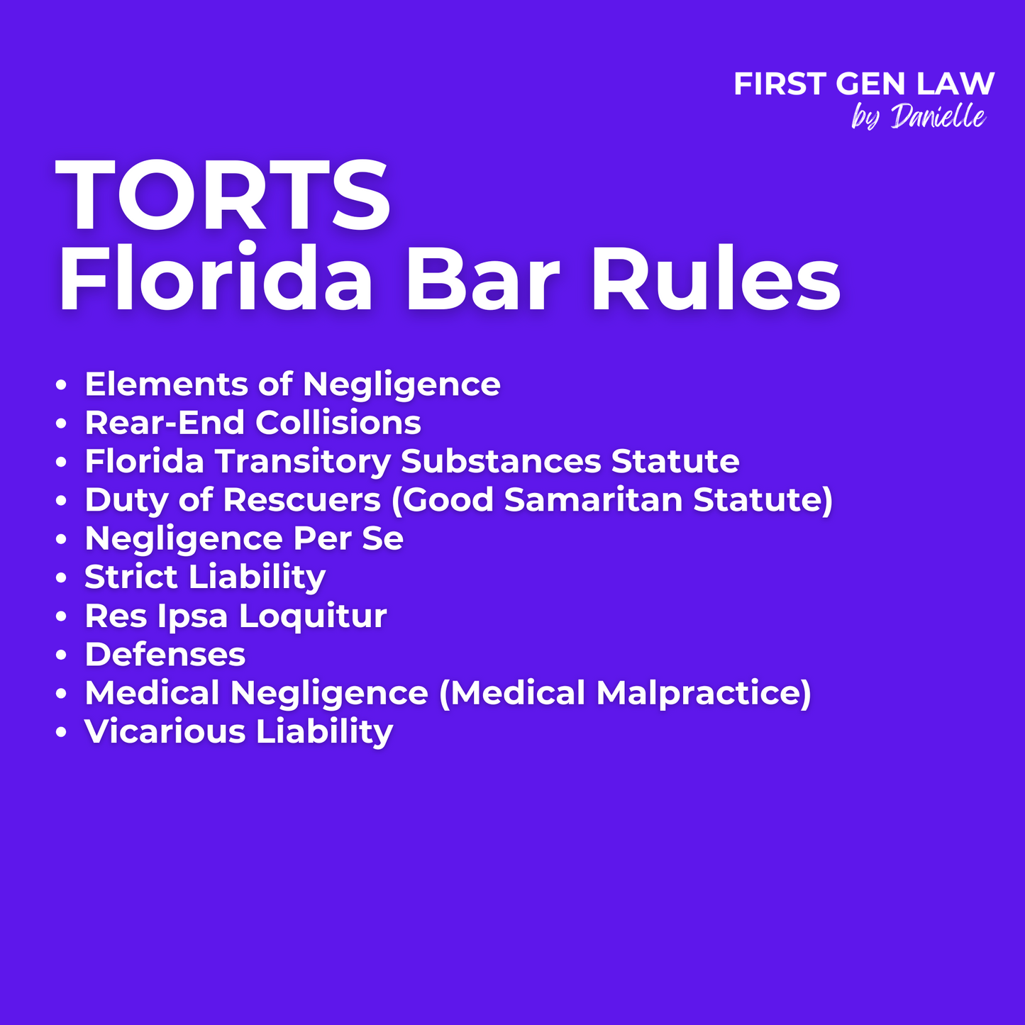 Florida Bar Rules - Torts