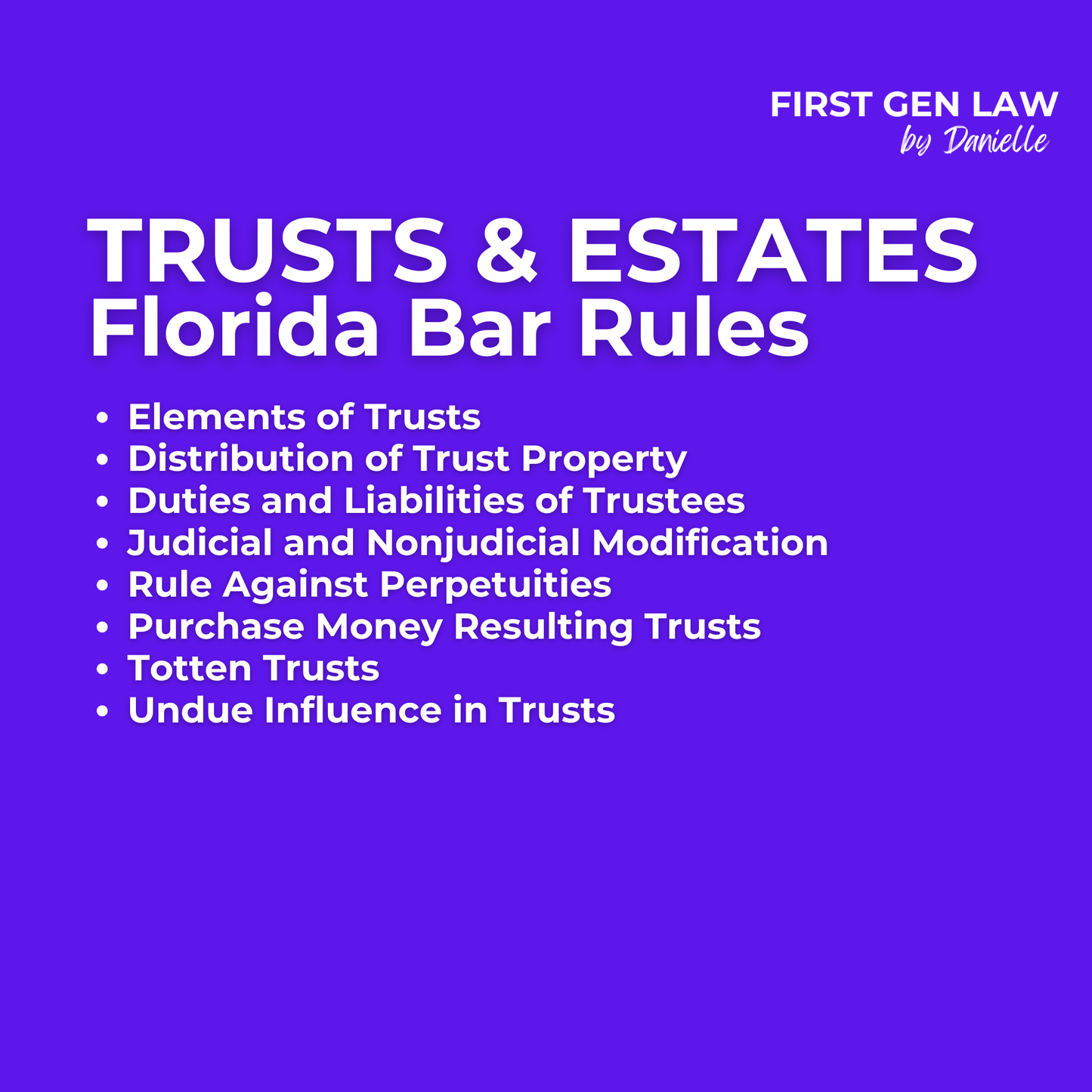 Florida Bar Rules - Trusts and Estates