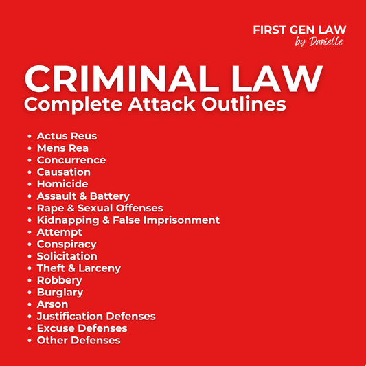 Attack Outlines - Criminal Law