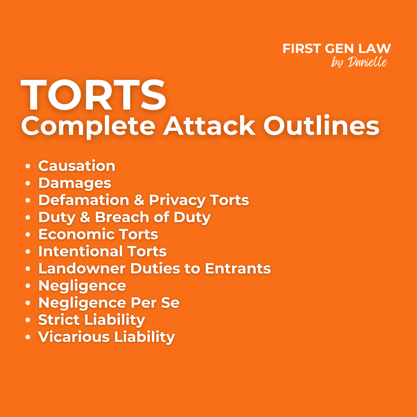 Attack Outlines - Torts